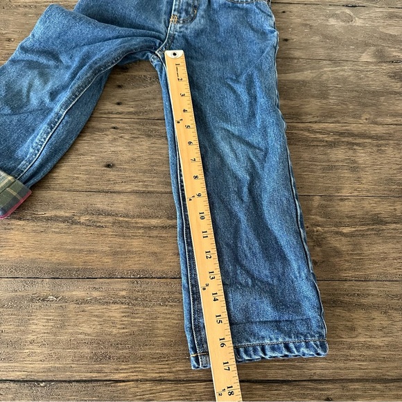 Vintage LL Bean Boys size 4 Flannel Lined Jeans Denim 100% Cotton Straight Leg - Picture 4 of 6